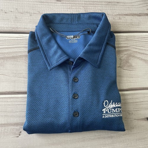 Ogio Polo Shirt Mens XL Blue Short Sleeve Golf Logo Polyester Adult - Picture 11 of 12