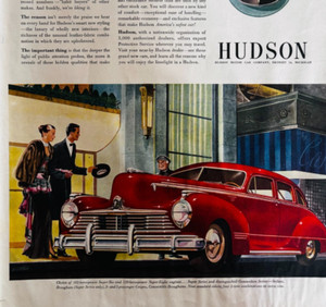 1947 Hudson Motor Car Advertisement Vintage Automobilia Commodore Series DWWW5