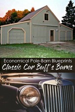 17 Workshop and Studio Barn Plans - Complete Pole-Barn Construction Plans (S4)