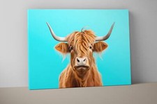 Highland Cow Wall Art - Highland Cow Canvas - Highland Cattle - Extra Large V18