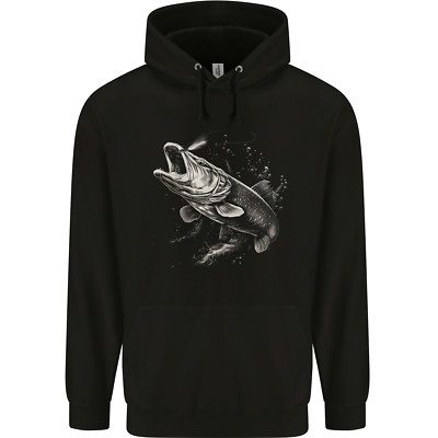 Pike Fish On A Line Fishing Fisherman Herren Kapuzenpullover