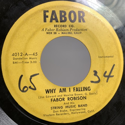 FABOR ROBISON & HIS STRING MUSIC BAND Why Am I Falling / Itsy Witsy Bitsy Me  - Picture 1 of 2
