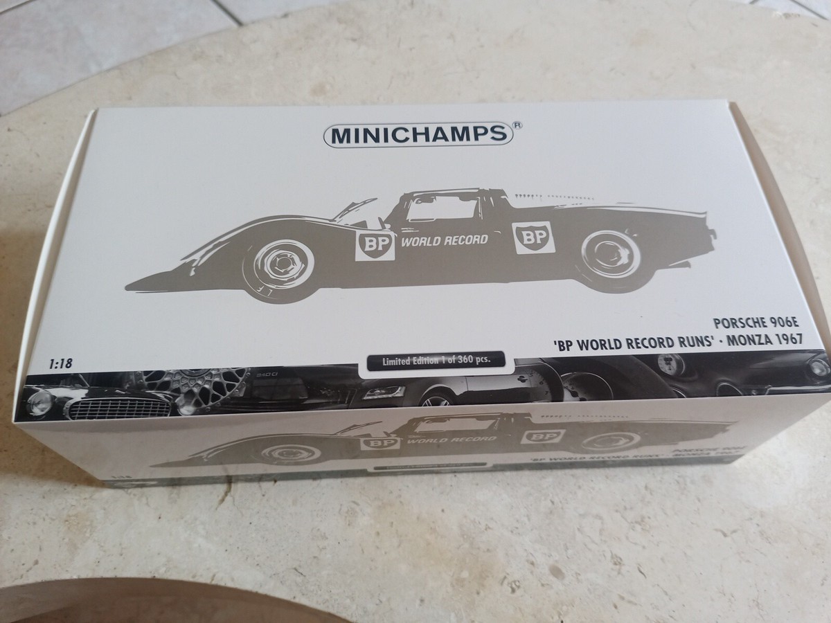 ミニチャンプス　1/18 1967 モンツァ　ポルシェ　906E MINICHAMPS 1/18 Porsche 906E 'BP World Record Runs' Monza