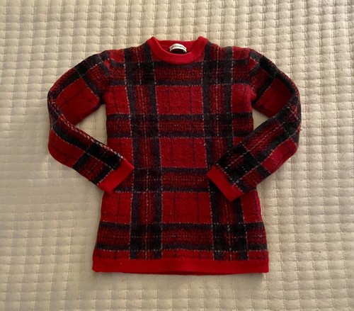 Genuine W/ Hologram Dolce&Gabbana Very Soft Tartan Wool Kids Sweater Size 4-5 - Picture 2 of 7