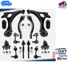 Front Lower Control Arms Ball Joint Sway Bars Tie Rods For 2006-2011 Honda Civic