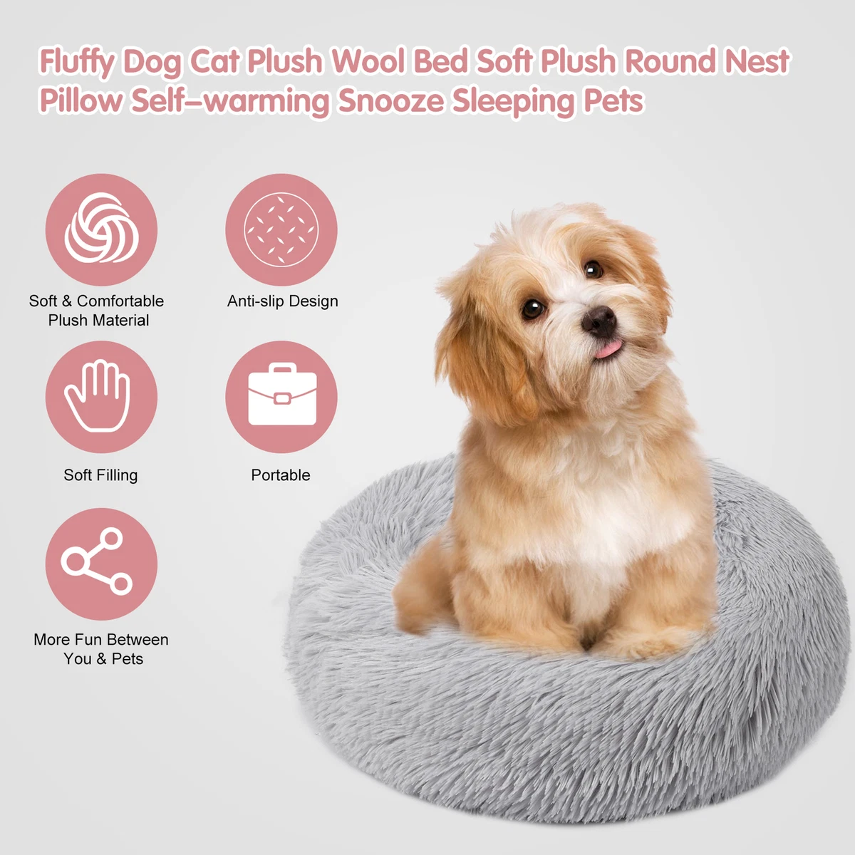 Fluffy dog cheap pillow