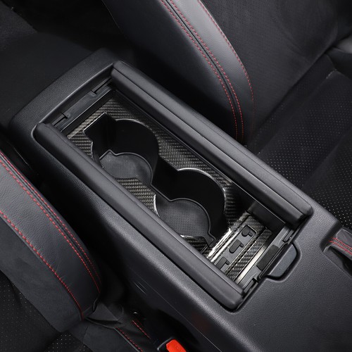 Real Carbon Fiber Center Console Cup Holder Trim Cover For Manual GR86 BRZ 2022+ - Picture 5 of 10