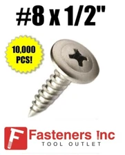 INTERCORP 84MZ #8 x 1/2 Sharp Point Modified Truss Head K-Lath Screw (10,000)