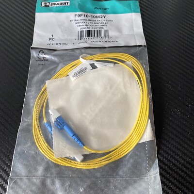 Panduit F9F10-10M2Y Fiber Singlemode Patch Cord Simplex LC to Simplex LC, 2MT