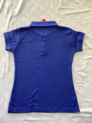 Premium Girls' Junior Polo Shirt Cap Sleeve, Moisture-Wicking, Royal Blue 10/12 - Picture 2 of 2