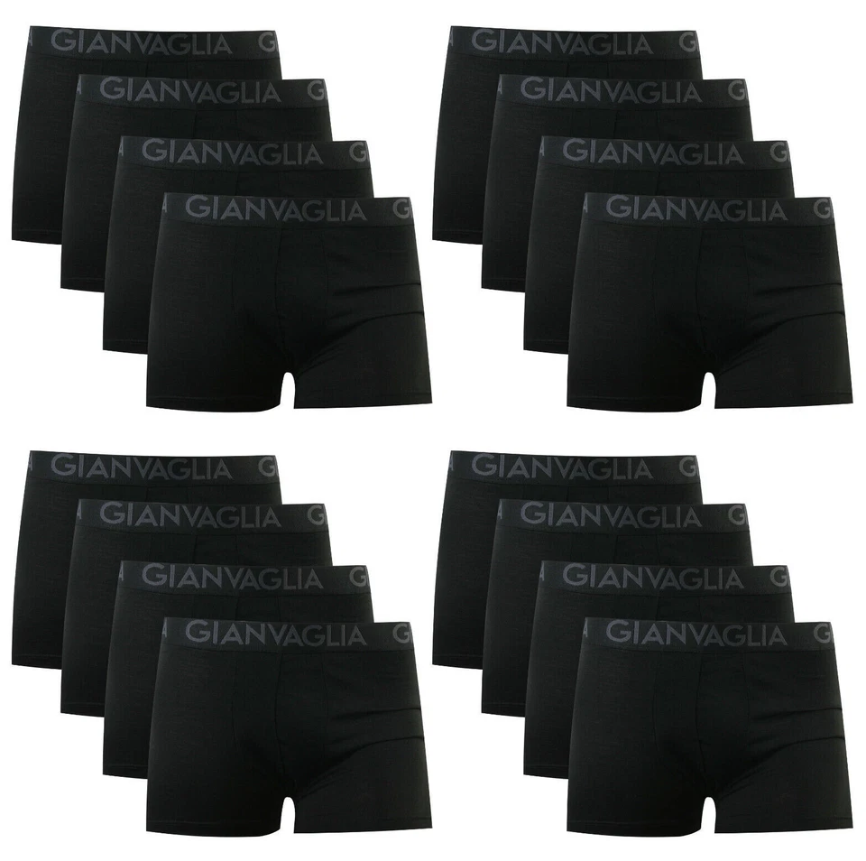 10er Pack Herren Boxershorts Retroshorts Baumwolle Unterhose Unterwäsche Schwarz