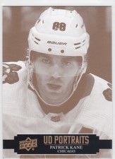 21/22 UD...PATRICK KANE...PORTRAITS INSERT...CARD # P-16...BLACKHAWKS