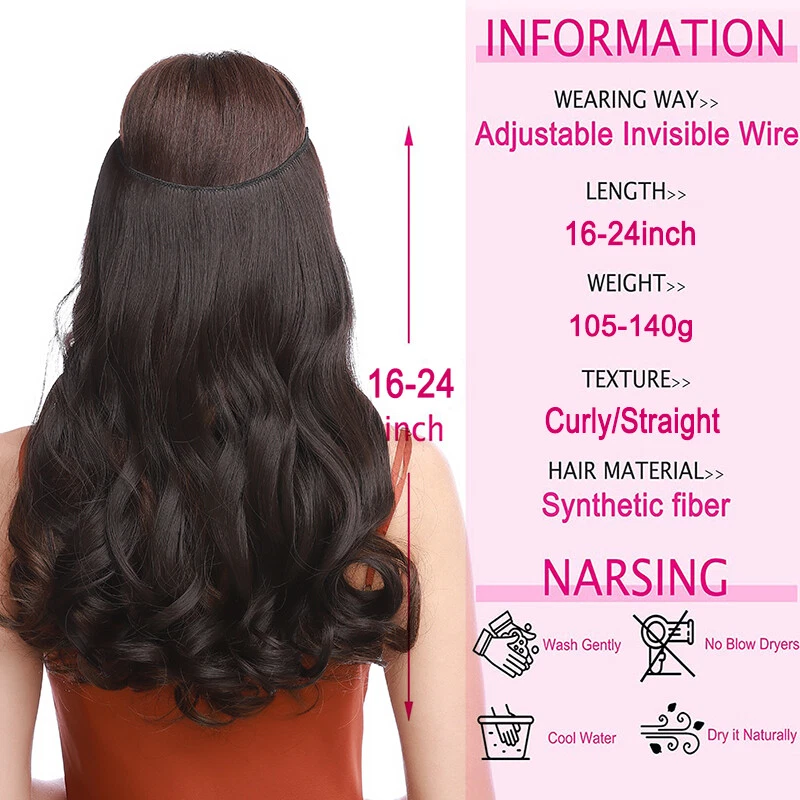 100% Natural Real como Humano Alambre en Extensiones de Cabello Invisible Nano Anillo Clip en Foto 4 de 4