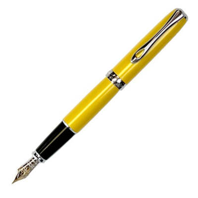 Diplomat Excellence A2 Fountain Pen, 14K Gold Nib, Yellow, Made In Germany, New