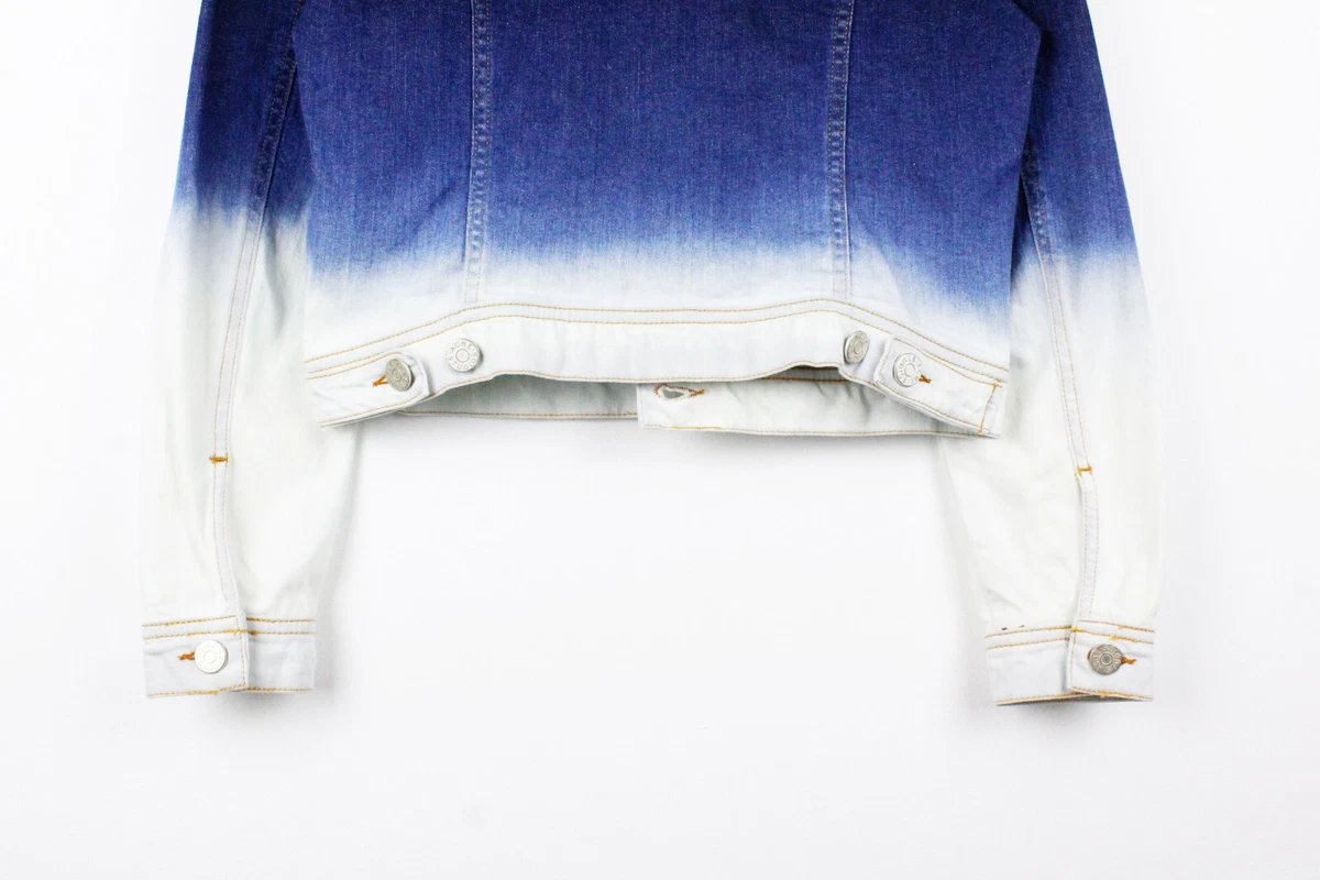 Womens Acne Studios Stace Degrade Jeans Denim Track Jacket 36 size