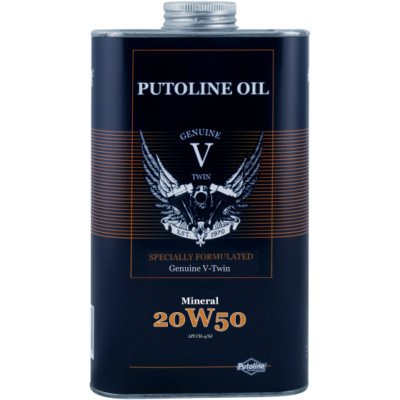 Putoline Genuine V-Twin 20W/50 Mineral Motorcycle Motorbike Oil 1L Tin
