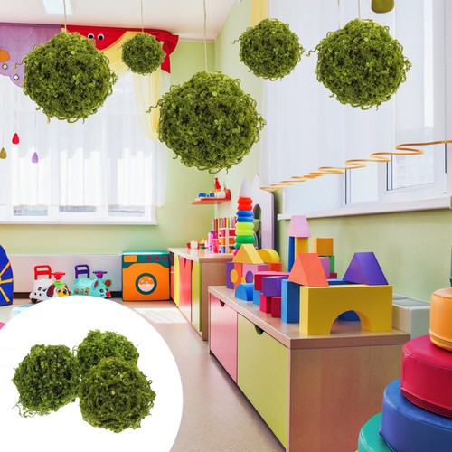 3 Pcs Green Decor Hanging Fake Plants Artificial Grass Ball eBay