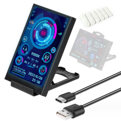 3.5'' USB TYPE-C Secondary Screen IPS CPU GPU RAM Monitor Display Freely AIDA64