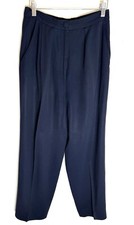 St John Collection Trousers Navy Blue Tapered Fit Slacks Size 8