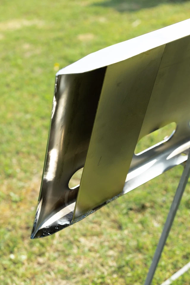 Peterbilt 357,378,379 铬保险杠 - 18 英寸德州方形,椭圆形灯镂空行 — 第 4/4 张图片