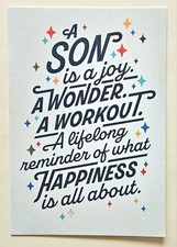 Happy Birthday Son /Greeting Card incl. Envelope 5 7" 