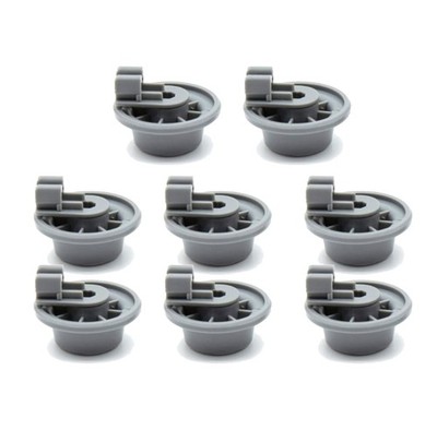 Set of 8 Dishwasher Rollers Plastic Texture Suitable for Multiple Models