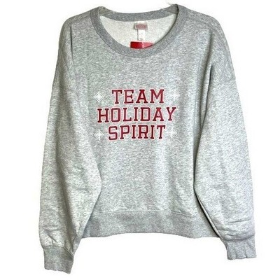 Holiday ''Team Holiday Spirit'' Christmas Women's Sweatshirt Wondershop 2X (2121)