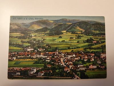 St. Veit a. d. Glan Carinthia   Old Postcard Panorama   Schneeberger approx. 1910