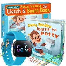 Potty Training Watch Board Book for Kids   A Water Resistant Potty Reminder