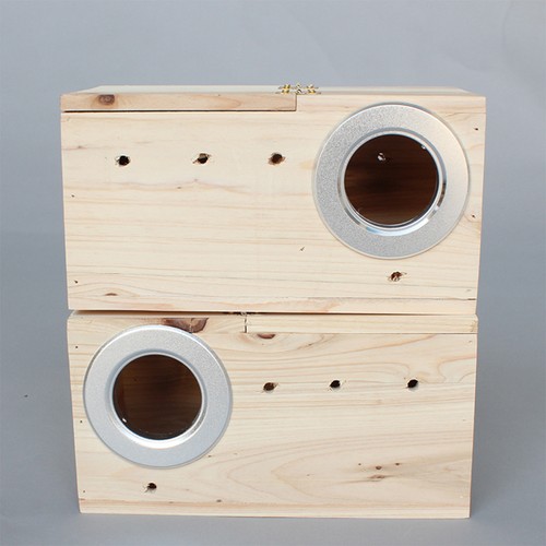 55 Mm Parakeet Cage Breeding Box Accessories Birds Wood Nest Anti Bite Ring - Picture 9 of 12
