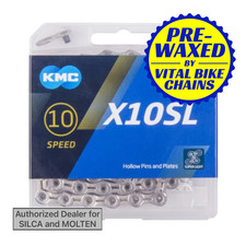 Catena KMC X10SL 10 velocità - cera SILCA/FUSA/CERAMICA SPEED