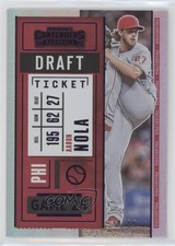2020 Panini Contenders Draft Ticket Purple 14/99 Aaron Nola #19 a3q