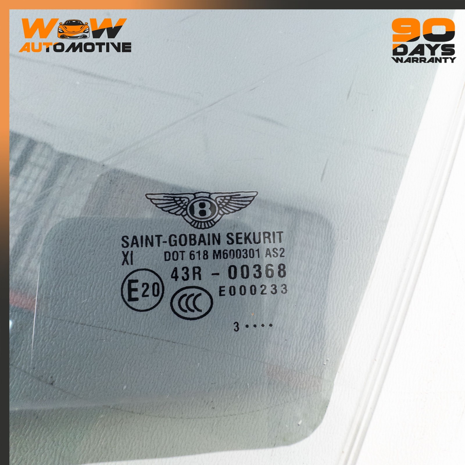 12-17 BENTLEY CONTINENTAL GT FRONT LEFT DOOR VENT WINDOW AUTO GLASS OEM