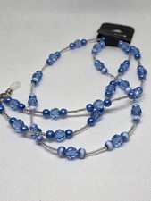 Handmade blue Swarovski crystal eyeglass holder