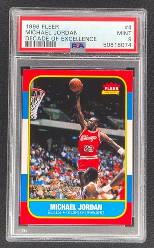 1996 Fleer #4 Michael Jordan 1986 Decade of Excellence || PSA 9 Mint