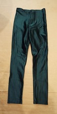 American Apparel Disco Pants - Dark Forest Green - Size S - Shiny Lycra Spandex