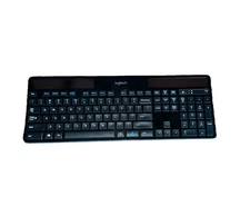 Logitech K750 Solar Wireless Keyboard + USB Receiver And Mouse M705 Black Tested