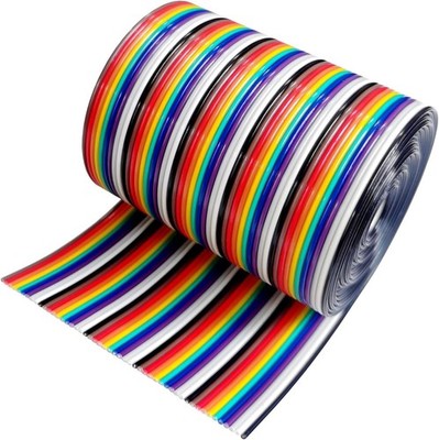 2 Meter 50 Pin 1.27mm Pitch Rainbow Color Flat Ribbon Cable IDC Wire Cable 28