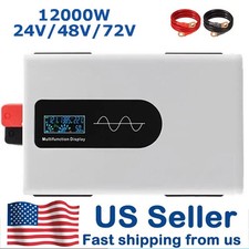 12000W Pure Sine Wave Power Inverter Off Grid Battery 6000W 24V 48V 72V to 120V
