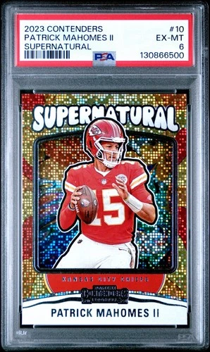 2023 CONTENDERS PATRICK MAHOMES SUPERNATURAL #10 PSA 6