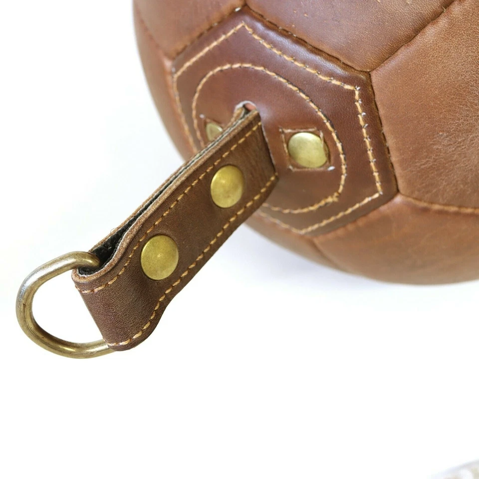 Double End Ball echtes Leder Braun Speedball Boxbirne Punching Vintage - Bild 2 von 2