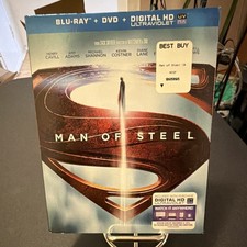 Warner Bros Man of Steel Blu-ray DVD Digital HD Henry Cavill Action Sci-Fi