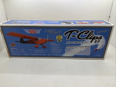 SIG T-CLIPS EP ARF 60  Wingspan New In Box R/c Balsa Airplane Electric 
