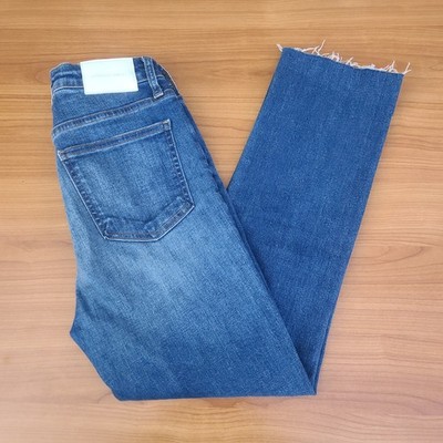 Jonathan Simkhai Womens Jeans Distressed Crop Standard Denim Pants Sz 27