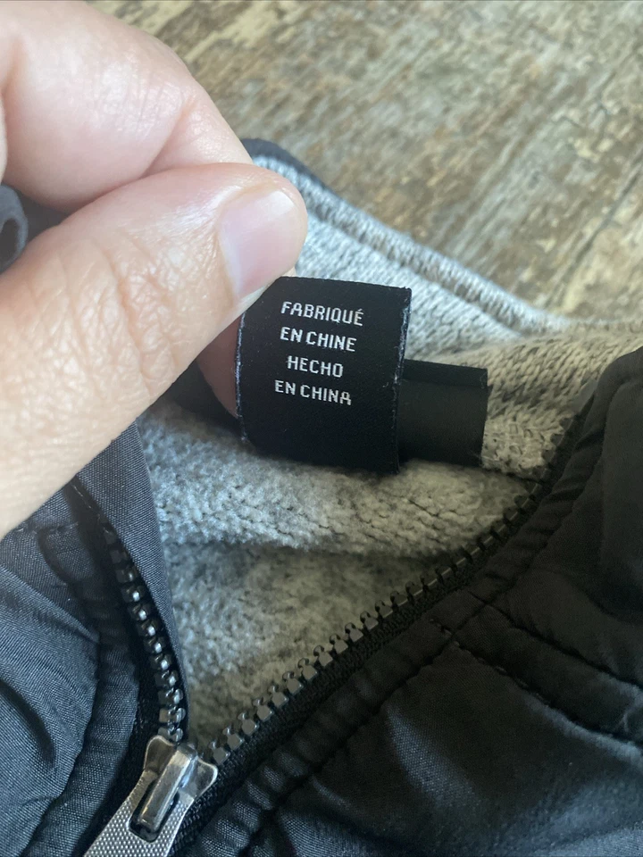 Timberland Bebé Niño Talla 3T Cuarto Cremallera Sudadera Gris y Negro Foto 4 de 4