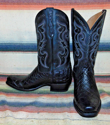 Mens Rujo The Bradley Black American Alligator Cowboy Boots 11 D NEW in Box