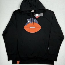 NFL Ultra Game Chicago Bears Men's Large Hoodie Sweatshirt 1946 Logo Black New