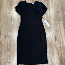 Calvin Klein little Black Dress Elegant midi sz 4 cocktail party work fun prof