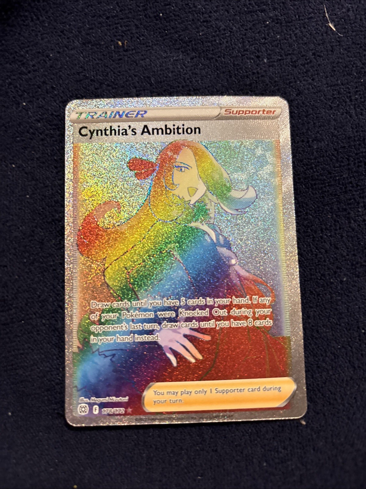 Cynthia's Ambition 178/172 NM/M Rainbow Secret Rare Brilliant Stars Pokemon TCG