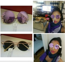   Send Ur Price   Flawless Purple Round Vintage Mirrored   RETRO  Sunglasses   